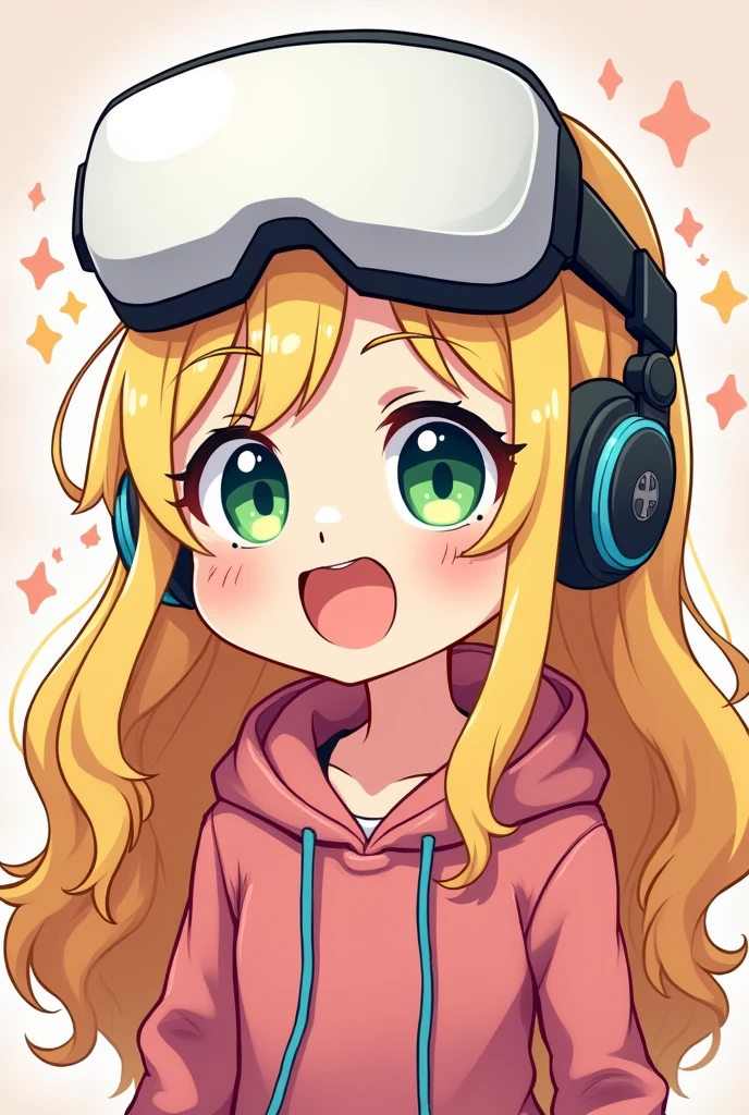 Headset, headmounted display, sweatdrop,(((false smile, sweat,crazy smile, constricted pupils, upturned eyes, dripping))),