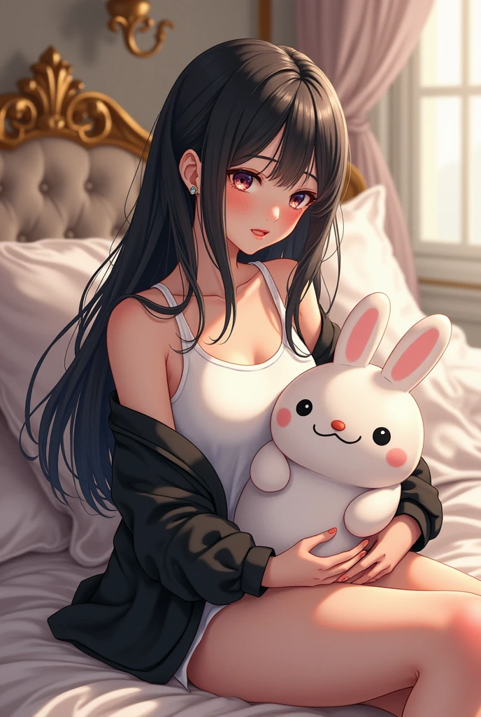 (nsfw), Lone girl, Lying on the sofa, Surrounded by plush toys, Displaying a playful expression, Chinese animation style, The scene appears quite cheerful yet gloomy, High quality, Super detailed, Crazy Details, 4K.
The animation style from Chinese animation is prominent in the scene, showcasing a charming, lone girl who seems to be having a lot of fun on the couch. She is surrounded by numerous colorful plush toys, and her playful expression adds to the overall cheerfulness of the scene. However, despite the cheerful atmosphere, there is an undeniable sense of gloominess that hangs over the scene.
The art is