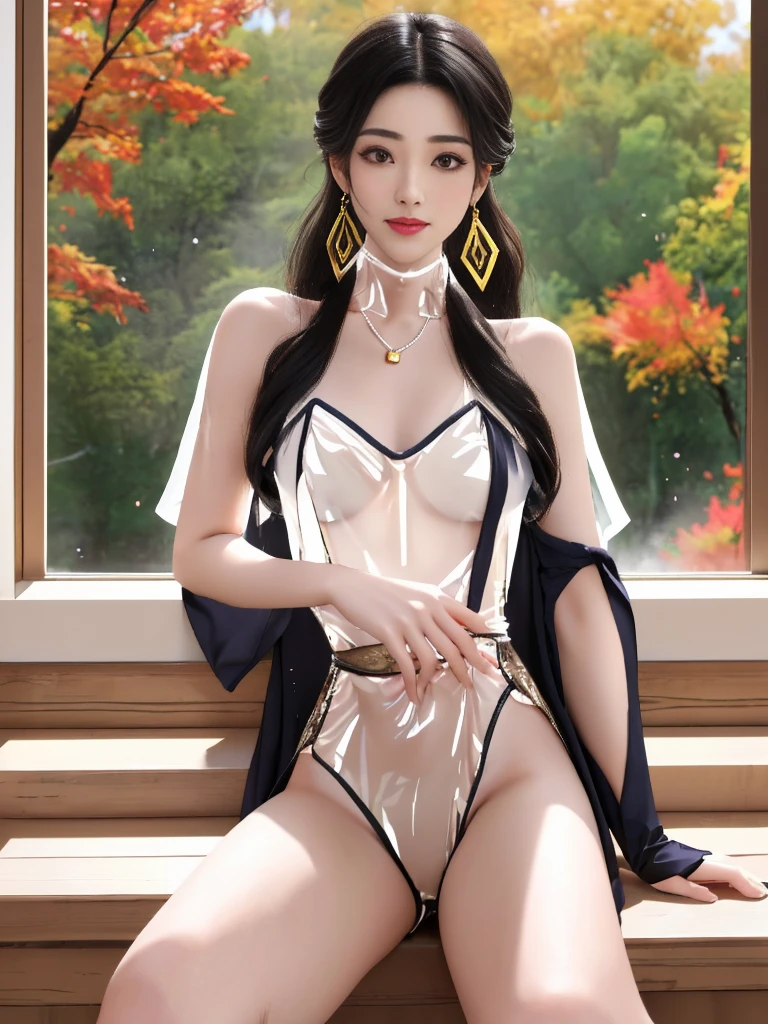 Highest quality, Masterpiece, high resolutionเป็นพิเศษ, (realistic: 1.4) 1 girl, beautiful_face, Fine skin, full body, decorations, alone, palace, queen, earring, (Tuesday: 1.3), Blurry, realistic, lips, สไตล์Dunhuang, (tangled: 1.2), (flower: 1.4), big breasts, The navel is exposed, , ahe-face, painful expression, enjoy, big, armpit, M shaped legs, open legs, camel toe, Barefoot, Barefoot, Barefoot, Highest quality, Masterpiece, Highly detailed, high resolution, 8ก, complicated details, realistic, realistic, incredible light, Partially hidden 1 girl, Dunhuang_clothes, Dunhuang_set, clothes, (see through: 1.3), Through a thin curtain, glance at chest, Create an attractive and suggestive effect., Lets you see her skin and breast shape.