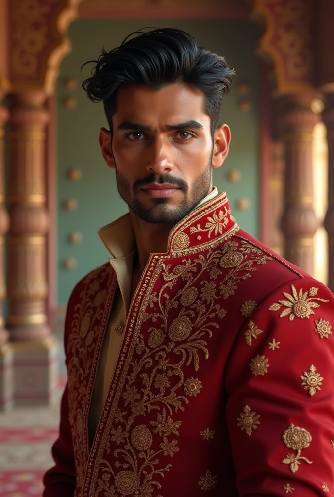 Base model of a handsome indian man, in a tv reality show, homoerotic, masterpiece, , handsome face, posing for photo shoot, ultra HD, 16k resolution, handsome face, beautiful eyes, messy hair, he is a cricket player, (wearing indian clothes),