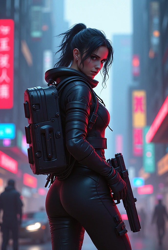 a girl in a latex military uniform against the background of a burning city above. The inscription Multiversum2 season 4