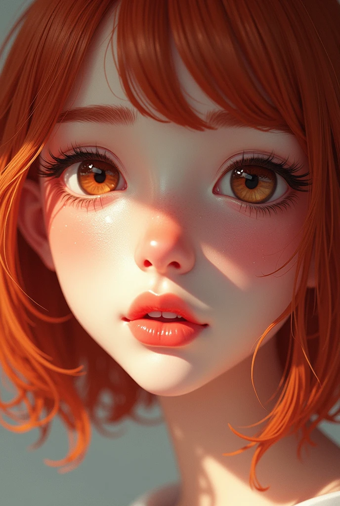 a sensual japanese woman with red hair, detailed portrait, beautiful detailed eyes, beautiful detailed lips, extremely detailed face, long eyelashes, (best quality,4k,8k,highres,masterpiece:1.2),ultra-detailed,(realistic,photorealistic,photo-realistic:1.37),HDR,UHD,studio lighting,ultra-fine painting,sharp focus,physically-based rendering,extreme detail description,professional,vivid colors,bokeh,sensual,semi-nude