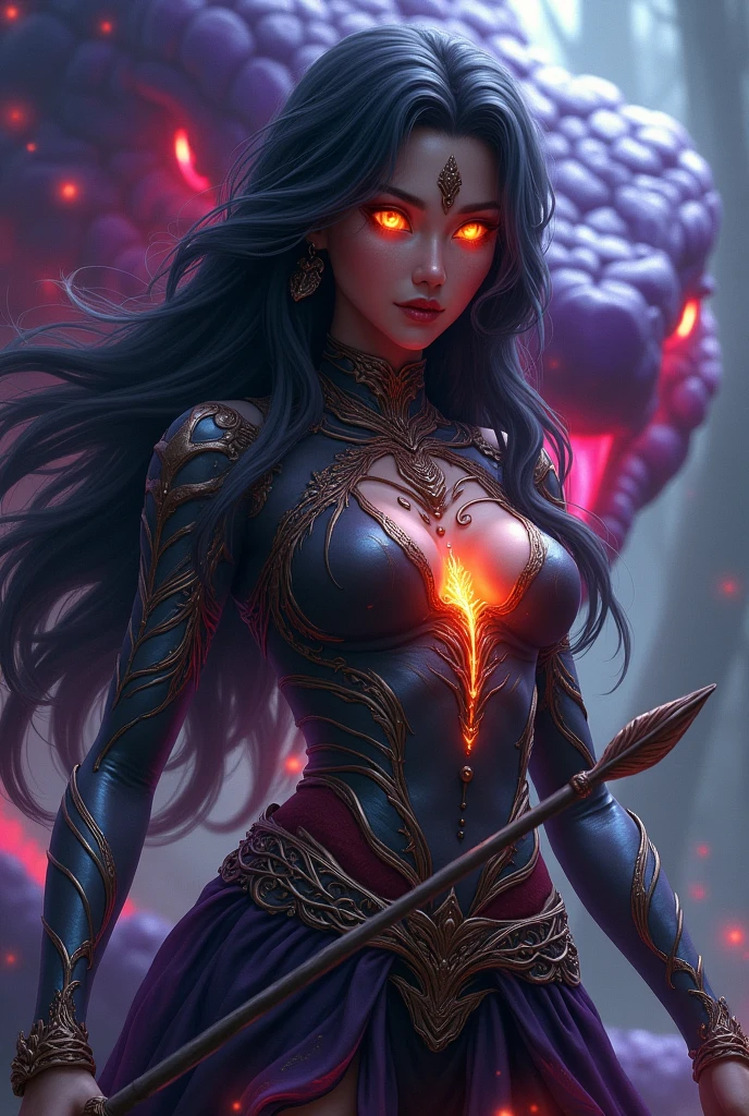 a woman with a sword and a red dress in a space setting, extremely detailed artgerm, alena aenami and artgerm, artgerm detailed, artgerm portrait, ig model | artgerm, artgerm on artstation pixiv, artgerm. high detail, artgerm and ilya kushinov