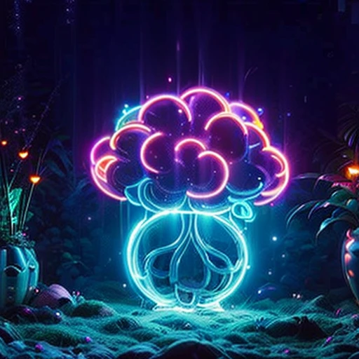 (((tmasterpiece))), (((Best quality at best))), ((intricately details)), ((Hyper-realistic)), ((1 transparent glowing mushroom, solo, Colorful transparent luminous plastic)), (Starry sky and nebula, A mysterious dreamy forest，Dense trees，Weird and cute glowing mushrooms，magicle world，Charming dreamy mushroom jungle under the moonlight, waterfallr, and luminous creatures soaring in the night, Exotic flowers and plants are blooming，Enchanting dream jungle background in moonlight，The picture is spectacular), beatiful background, Light particles, suns rays, dramatic lights, Film lighting, (midynight), (irregular), (mistic), (absurd res), dream-like, Disney, T-shirt design, Vector,number art, psychedelic theme, vivd colour, Saturated color, tranzp, PEIceSculpture, colorful