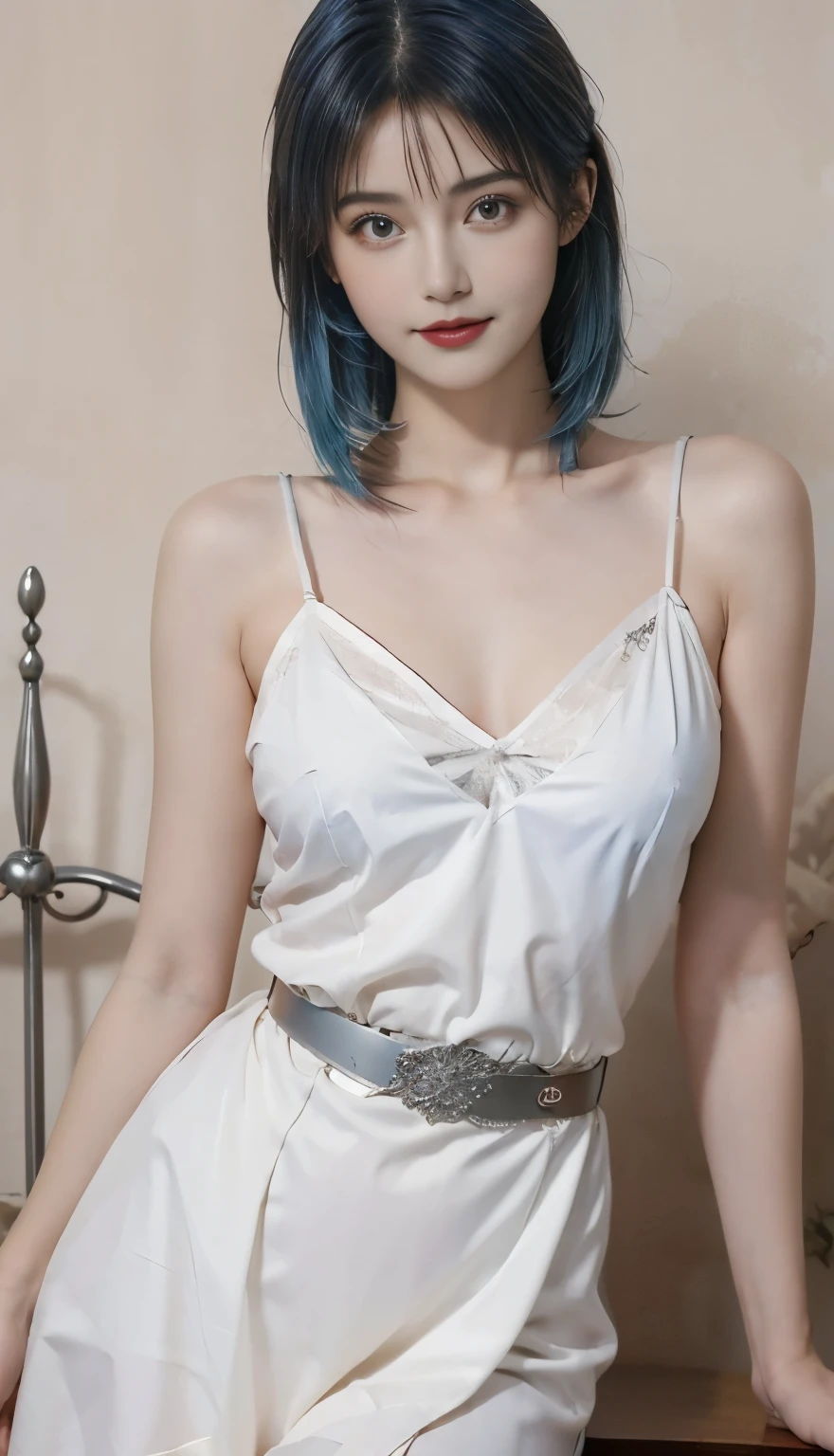 Ayaka, Genshin Impact, kamisato Ayaka,  ((Knee Shot)),（masterpiece、best quality、high resolution），（Colored background，（Splash of Color）），Sweet girl，Light blue and white medium length hair，[Light Blue|pink]hair，curls，shiny，红pink的嘴唇，The crack is relatively large，Splash of Color，Volumetric Lighting，Full breasts, Elegant Posture, Sexy slender legs