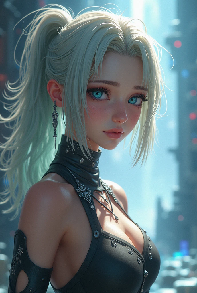(A masterpiece of the best quality:1.5)0.9, (war and destruction:1.2) (messy silver hair:1.1) (yellow eyes with heterochromia and blue eyes:1.2) (medium hair:1.0) (whole body:1.0) (radiant light:1.1) (large lips:0.9), (apocalyptic war scenarios:1.0), (whole body:1.0), (Dilapidated buildings:0.9)