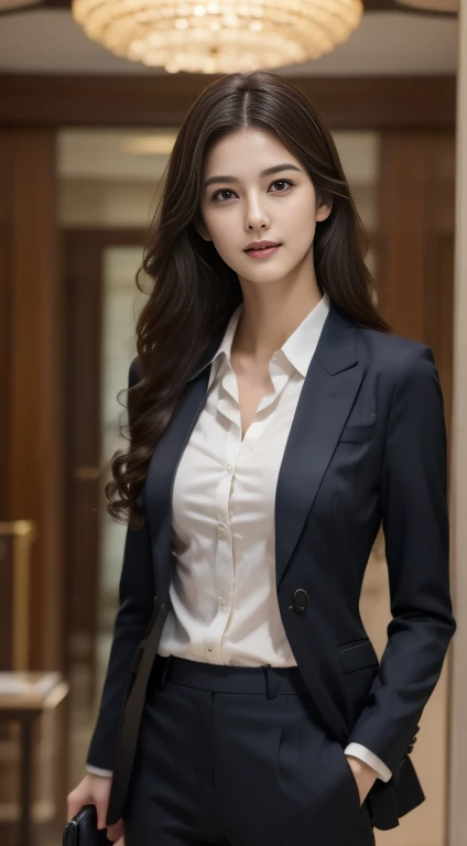 Tall and slender beauty、Beauty in suits、Colossal 、undershirt、Cool beauty、Career woman、Japan beauties、modeled、tiese，Hotel lobby
Guardian Angel and Sacred Flame, Stunning and impactful images, Very detailed and impeccable, 4k resolution