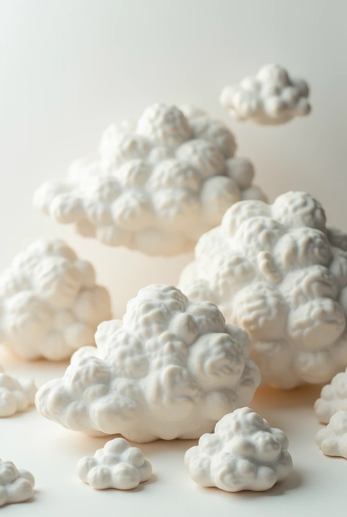 art object made of cotton wool