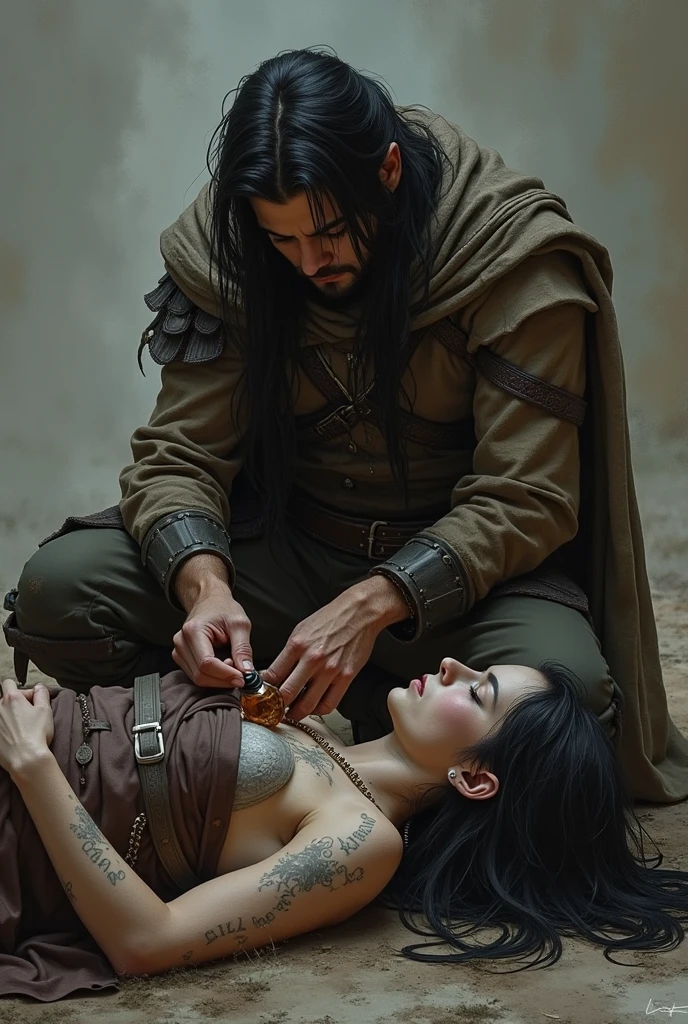 A servant is on a pirate ship as a slave. She has to obey to the captain and give physical pleasure to him. She has to be naked and has to pleasure the captain.