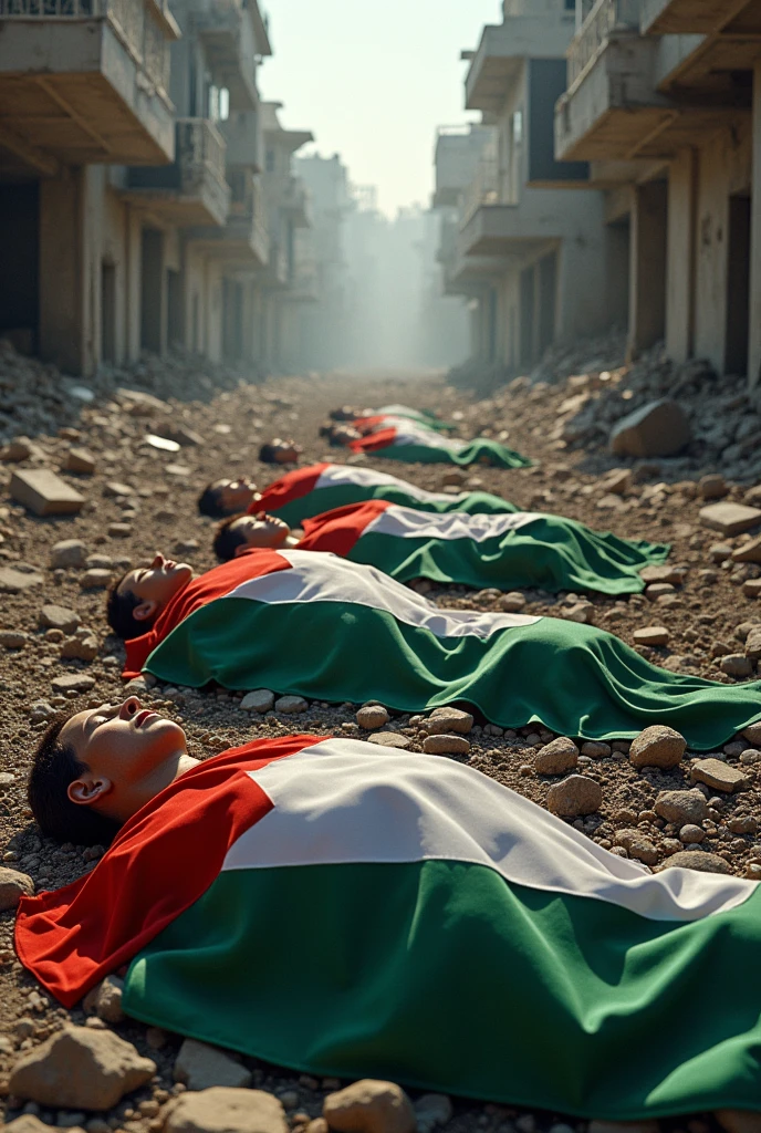 A Palestinian child was shot by an Israeli soldier's gun in a ruined city.,8K, ultra, realistic,
