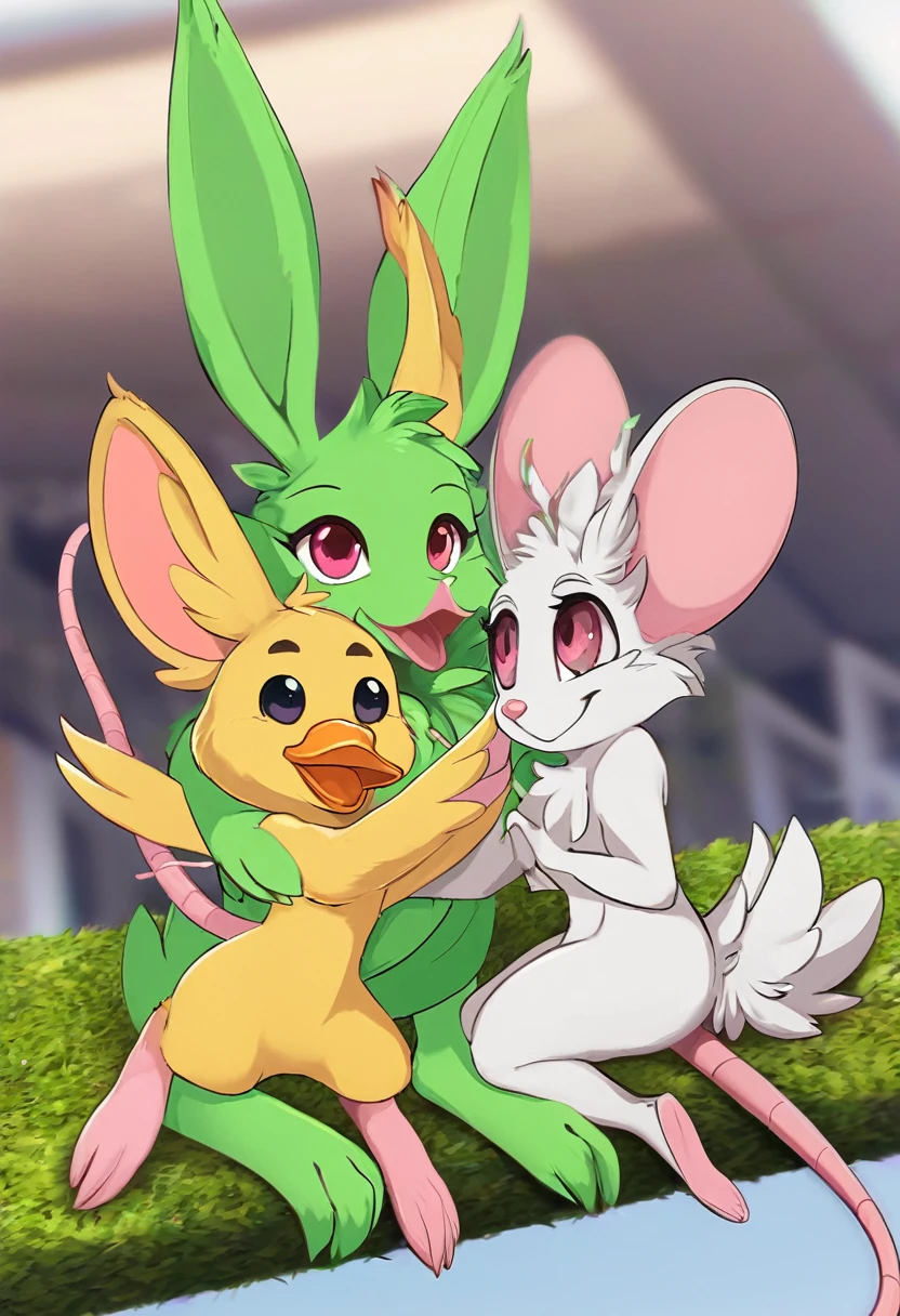 Leafeon, anthro, young, brown eyes, two tone body fur, clear yellow body fur, clear green body fur, brown hands, brown feets, feets with three toes, full body, detailed body fur, detailed face, detailed eyes, glistering body, shiny body, gorgeous body, masterpiece, high quality, anime style, aeghao, tongue out, forest, clear sky, canine penis, hard sex, anal sex, oral sex, gangbang, grab, most pleasure,