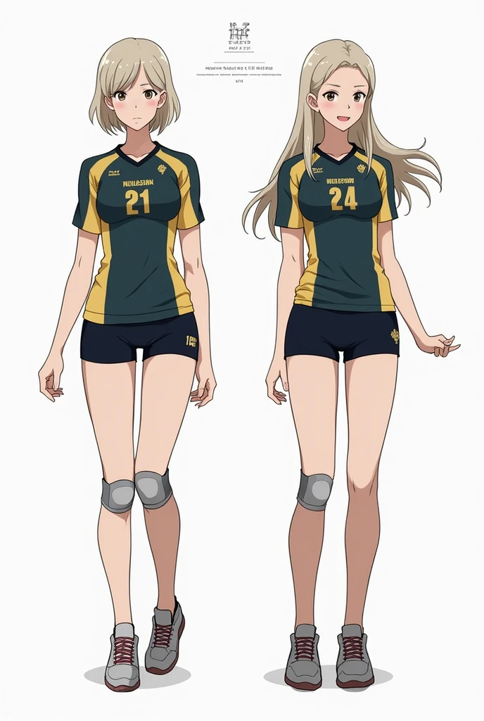 ((masterpiece)),(((best quality))),((character design sheet)), ((full body view)) illustration,1girl,Big-breasted,wearing an soccerl uniforms