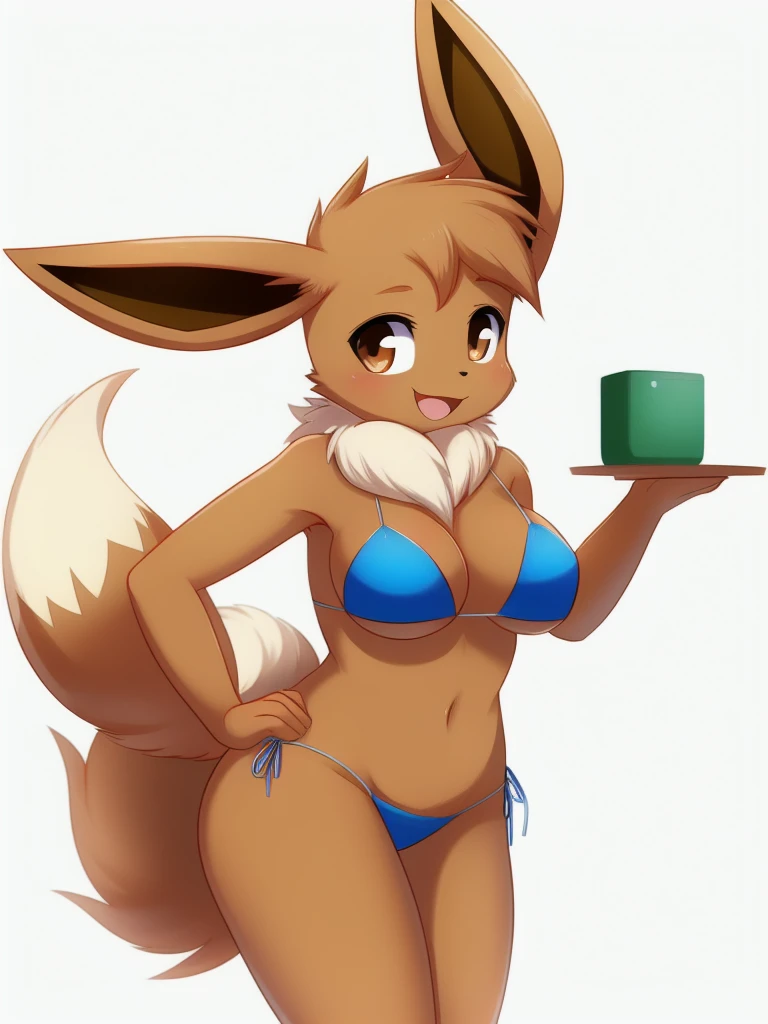 portrait cute pokemon girl wearing a long tigh dress with busty tits
