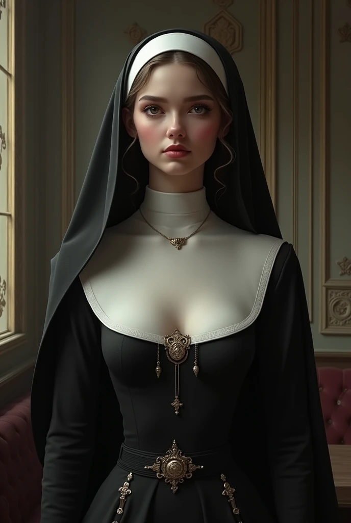 Bald，nun，monk，black robe