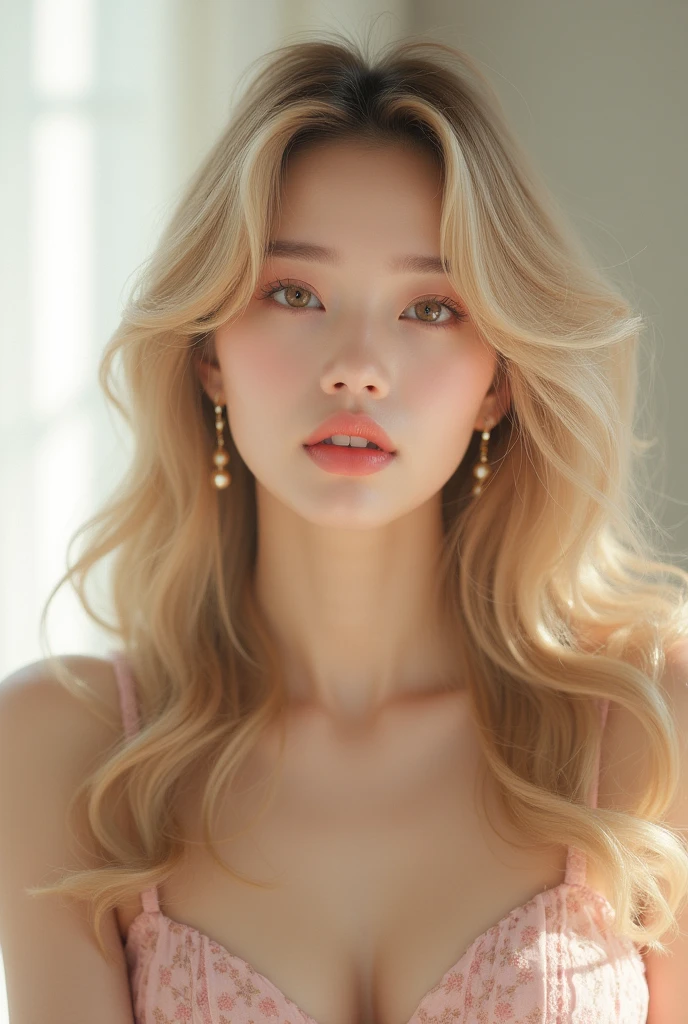 Blonde korean girl 