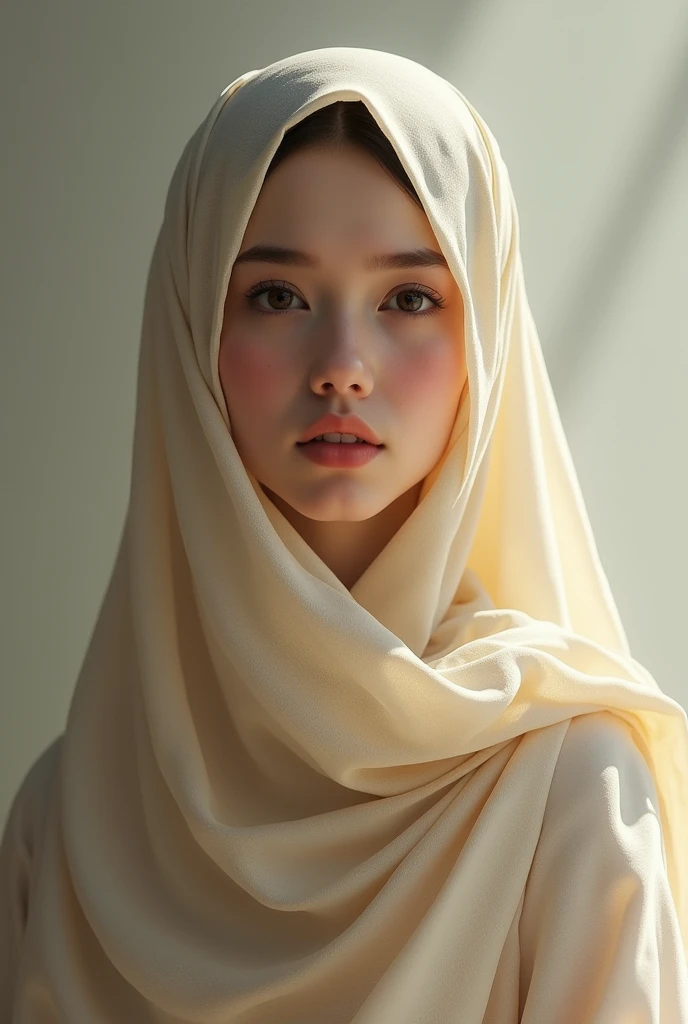 masterpiece, top-quality, 8K, absurderes, a beauty girl, (full body shot), kawaii, outdoor, (fullnude:1.5), wearing pasmina hijab, hijab,nice body, No makeup, bukkake, Near and far law, depth of fields, A hyper-realistic, hight resolution, a picture, foco nítido, nffsw, face lights, 动态照明, Highest detail, Extreme details、ultra-detailliert、detaile、authentic skin、delicated facial features、Easy Negative