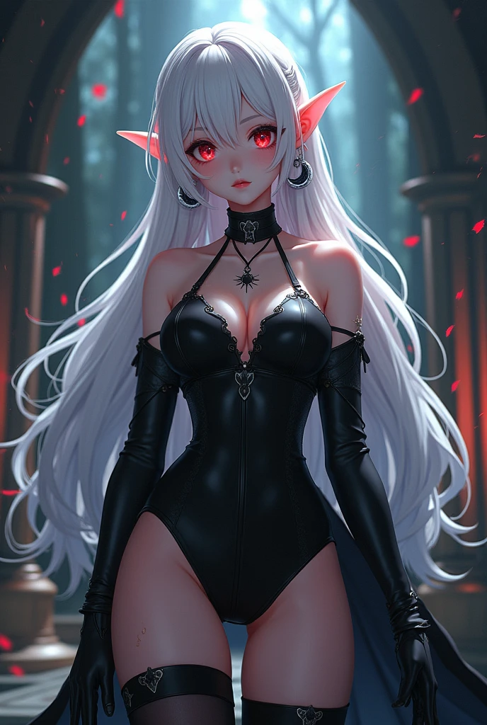 masterpiece, best quality,veibae, 1girl, panties,breasts, solo, horns, thighhighs, white footwear, tail, long hair, blue eyes, navel, virtual youtuber, demon tail, large breasts, white hair, gloves, demon horns, pointy ears, looking at viewer, high heels, pasties, black gloves, demon girl, open mouth, spread legs, white thighhighs, boots, elbow gloves, thigh boots, smile, harness
RAW photo, 8k uhd, dslr, soft lighting, High detail RAW color photo professional photograph, (soft studio lighting, volumetric shadows), natural lighting, hard focus, film grain, depth of field, high contrast lights, high quality, film grain, (masterpiece:1.5), best quality, high quality, realism, (detailed background:1.2),