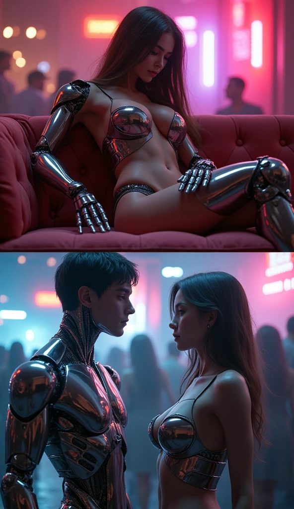 Orgy with aliens and cyborgs, anal sex, debauchery, sperm, 23rd century
