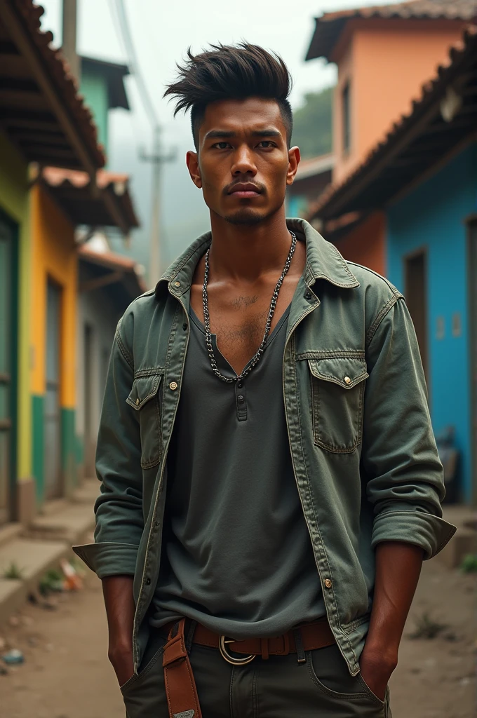 1 man from Rio de Janeiro favela with American haircut 