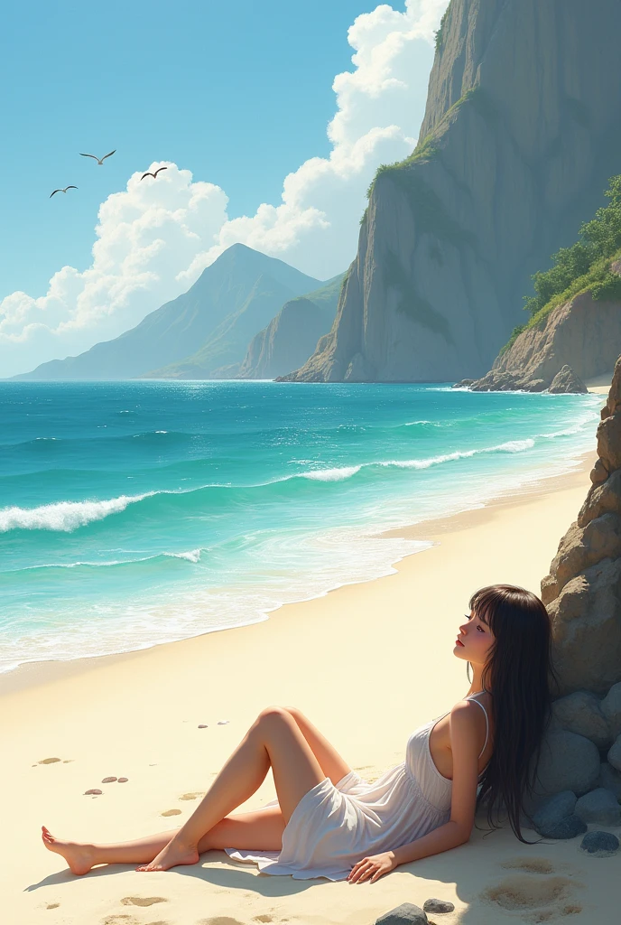 Naked women on the beach