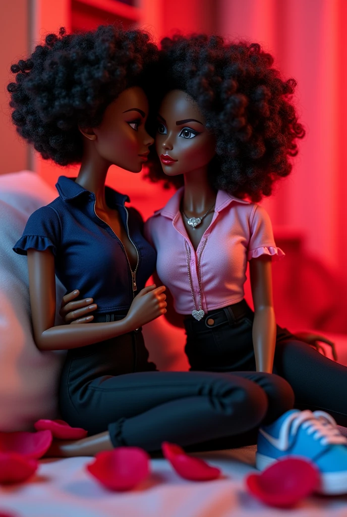 sitting around a table, 3 people=(1 daughter=[chubby, black girl, afro curly black hair, small brown eyes, plump lips, small eyes, slanted eyes, round face, chubby face, rolling eyes, black gothic dress], 1 mother=[skinny, black woman, dark brown skin, short wavy hair,  oval face, glasses, plump lips, brown eyes, wide eyes, laughing, plaid shirt, leggings], 1 grandma=[Chubby, black grandma, older, wrinkles, brown eyes with some blue, gray thin hair, gray hair, short hair, square face,])