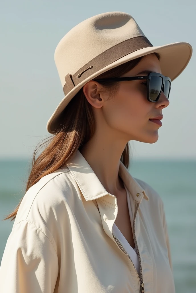 ((best quality)), ((masterpiece)), (detailed), women wearing sunglasses, looking towards camera, stunning beauty, camera perfect, posing to camera, wearing hat, sleeveless dress with yoga pants, seed 12112001
