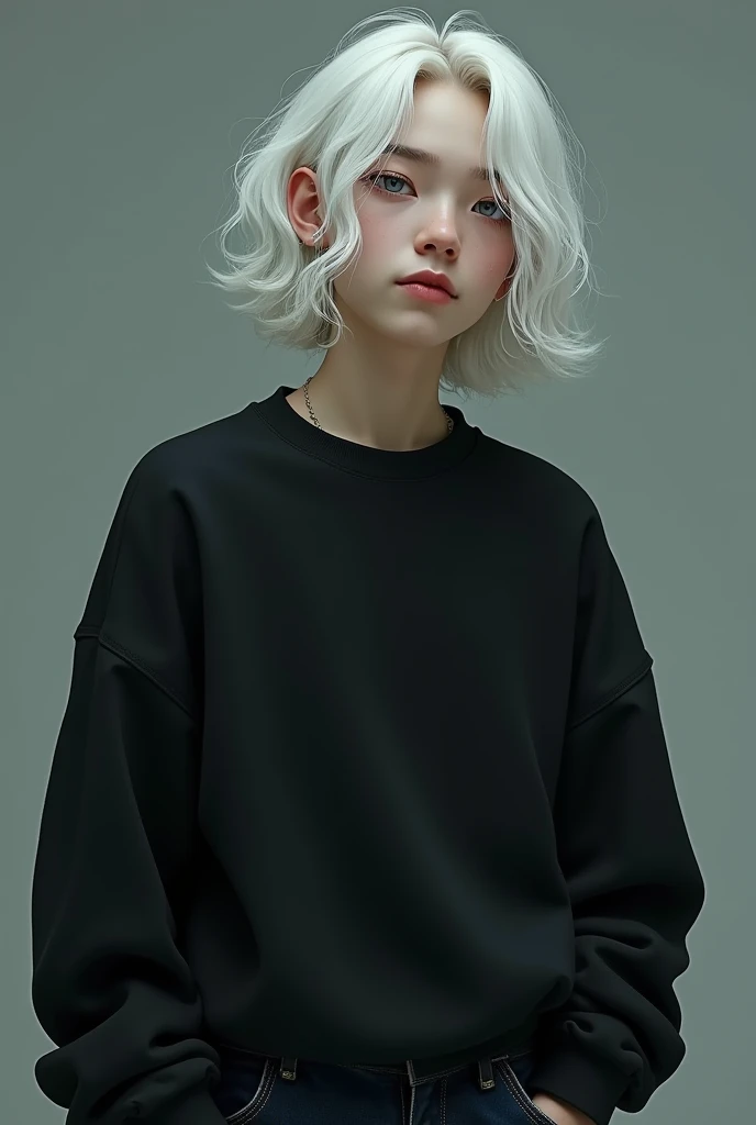 A long-haired white boy with a black crop top