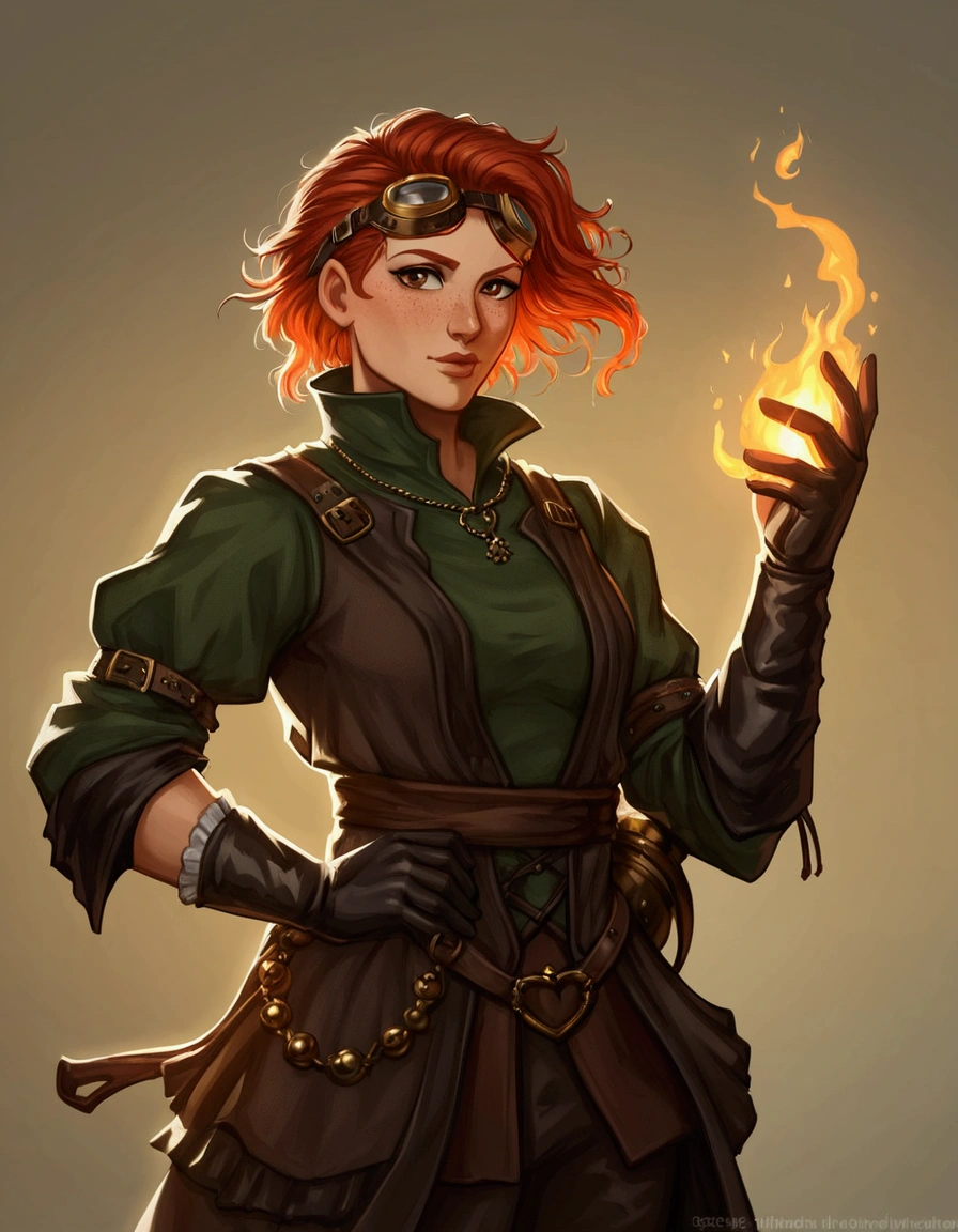 (hyperdetailed graphic novel style:1.3), character design portrait, medieval bartender woman, chestnut bob hair, yellow red green, (charismatic:1.2), complex lighting,(atmosphere), coherent, continuity, epic, sharp lines, (flat colors:1.2)