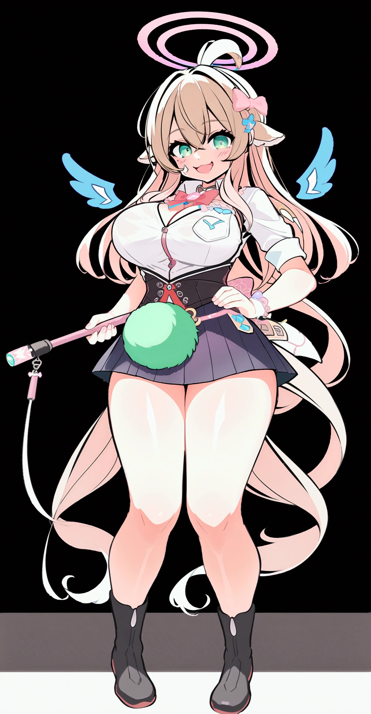 nsfw,Pieces fly、Very detailed、high quality、masterpiece、最high quality, 1 girl, Light brown hair:1.5、Wavy long hair、Brown eyes、alone、Kneel、((sexy、garter belt、Garter Stockings))、Nurse cap with cross mark、A charming smile、{{pink background、 background:1.8}}、Esbian all over、icon、Large Breasts:1.5、Upper body naked、topless
