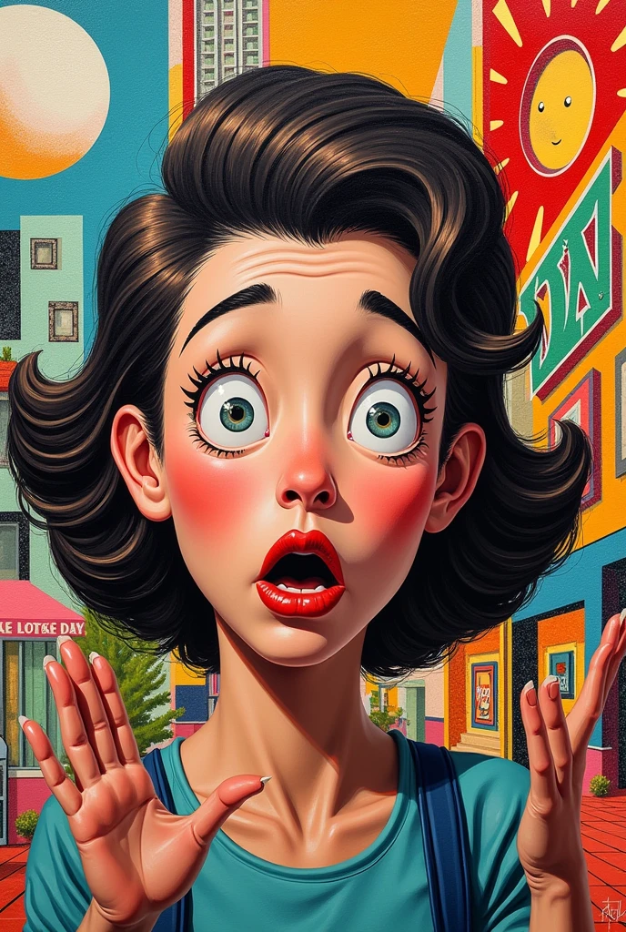 (detailed, masterpiece, intricate) <lora:add_detail:0.85>, nude (mime) girl, hands up, palms out, breasts against glass, surprised expression, (mime makeup), outside, on street, european city sidewalk, <lora:against_glass_v0.2:1>