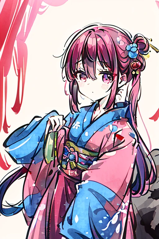 shuimobysim, wuchangshuo, bonian, zhenbanqiao, badashanren, bocchi the rock, Hitori Goto, hitori bocchi, bocchi, kimono, chinese, chinese dress, Hanfu