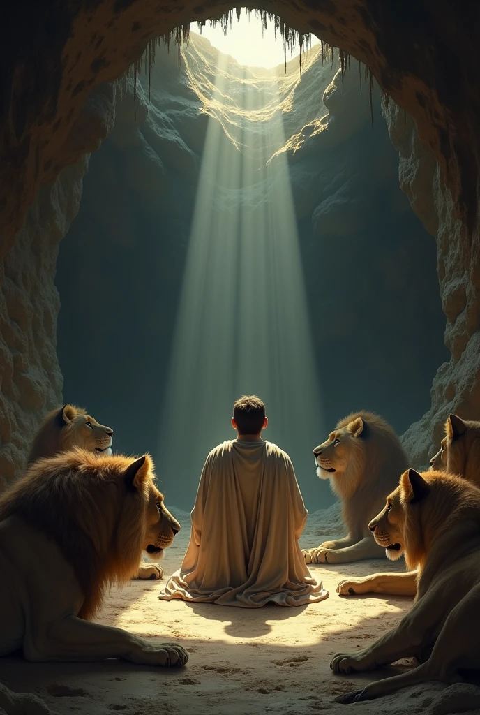 Daniel in the lions pit
