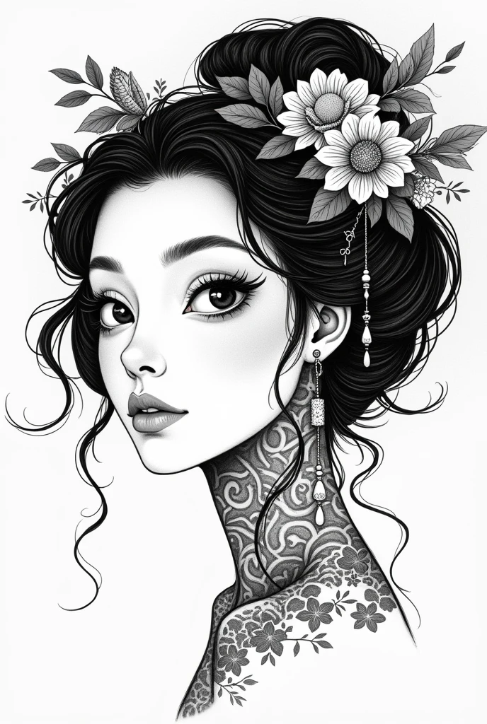 Drawing tattoo realism black gray