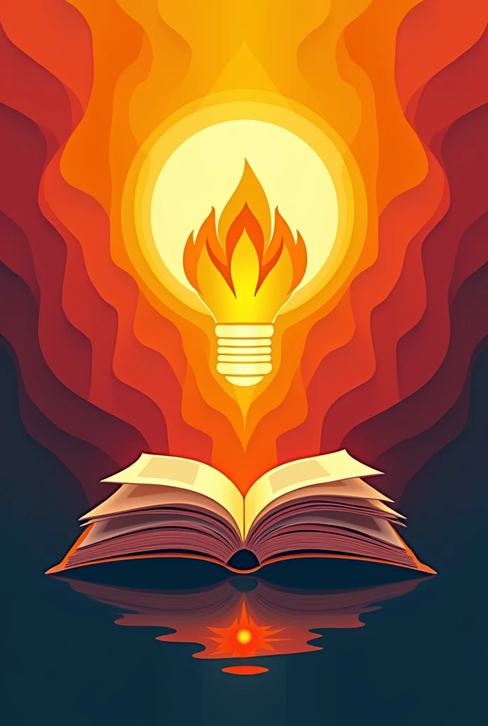 Elementos visuais:
fund: Use a subtle background, in a neutral color or a soft pattern, such as paper textures or a solid color that matches the logo's predominant colors (grayscales, orange and yellow).
Books and Study Objects: Scatter additional knowledge-related elements around the background, like notebooks, Pencil, globes, and other books, creating an atmosphere rich in learning.
Knowledge symbols: Add subtle education-related icons, as atoms, Mathematical formulas, maps, or even science icons like a microscope, that blend into the background.
Light and Energy: Add beams of light coming out of the lamp in the logo, symbolizing the dissemination of knowledge throughout the layout.