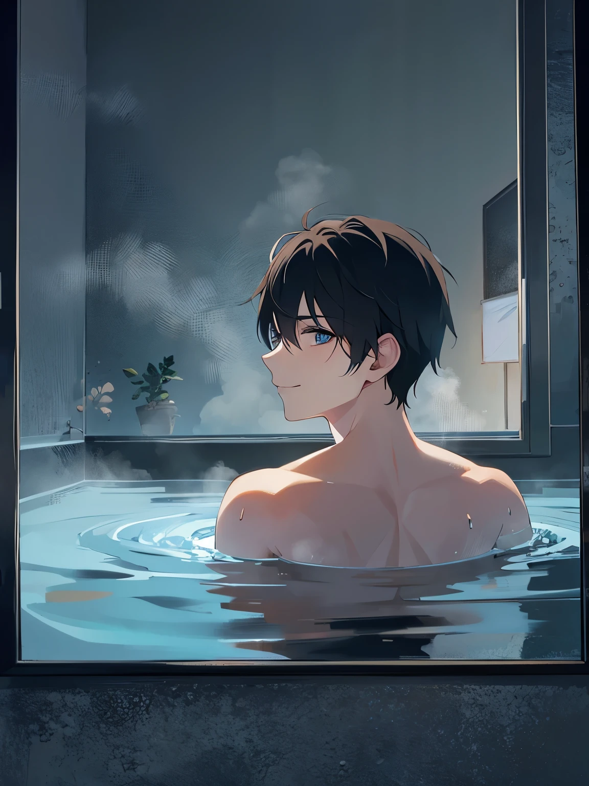 taking a bath with her dad