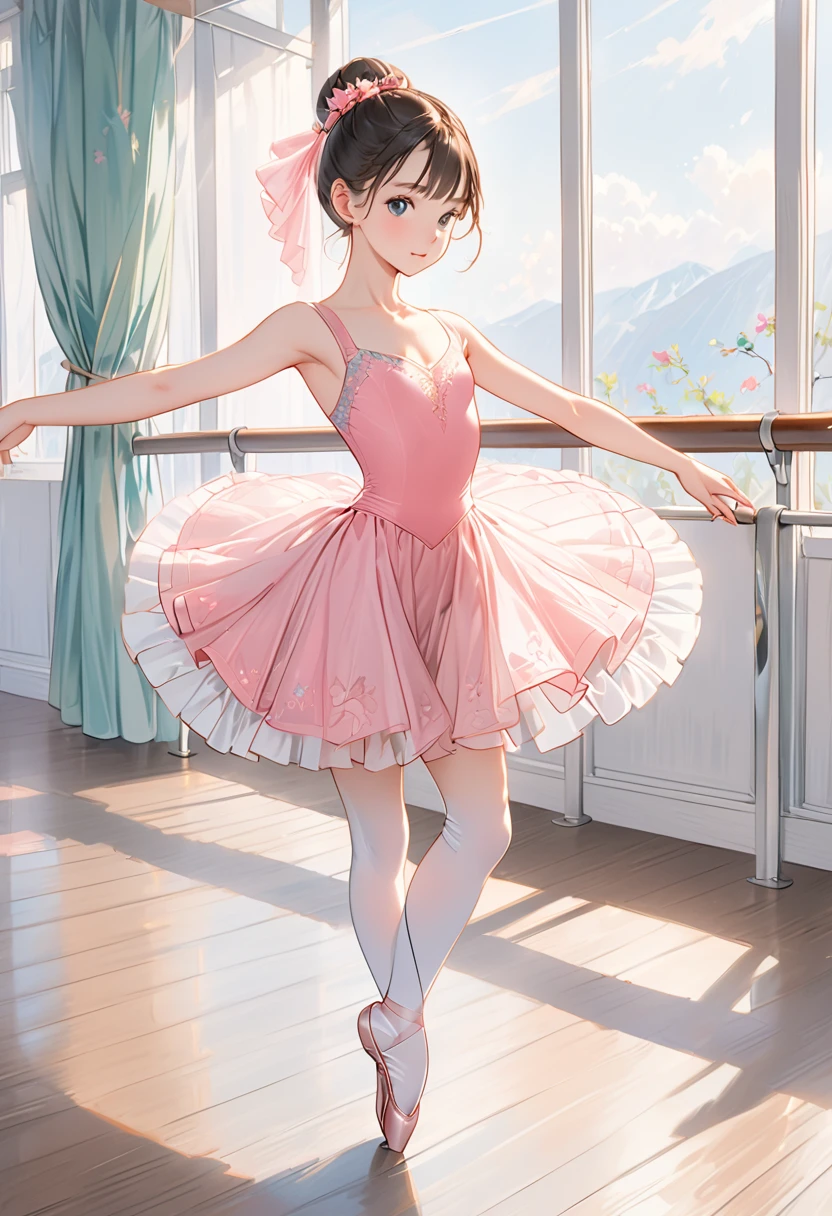 Watercolor painting beautiful woman wearing a rustic red ((ribbon tutu)), <lora:xl_ribbon_tutu-1.0:1>,
(salt and pepper (gray) hair Bob Cut),
small breasts,
(antique bookshelf),
yelling,
surprised . Vibrant, beautiful, painterly, detailed, textural, artistic