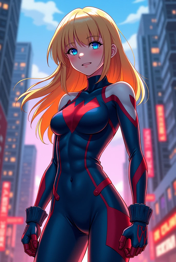 (photorealistic:1.8, highest quality:1.8,8K masterpiece:1.8,High resolution,muste piece:1.8,RAW Photos,cinematic lighting)、skyscraper、highway、night、
cyber punk、spider girl、(Soryu Asuka Langley)、(High leg spider tight suit:1.7)、((Moderate chest:1.3)、Arachne tattoo on chest、Arachne:1.2) (look back、squat、raise your hand:1.2)、spiderweb、The white body contains Arachne threads.、（elation：1.4）、(Beautiful, shining blue, white, red, black, blonde hair:1.5)、
plump nipples、Nipples are visible through the costume、(cameltoe),No split screen,slender abs:1.2