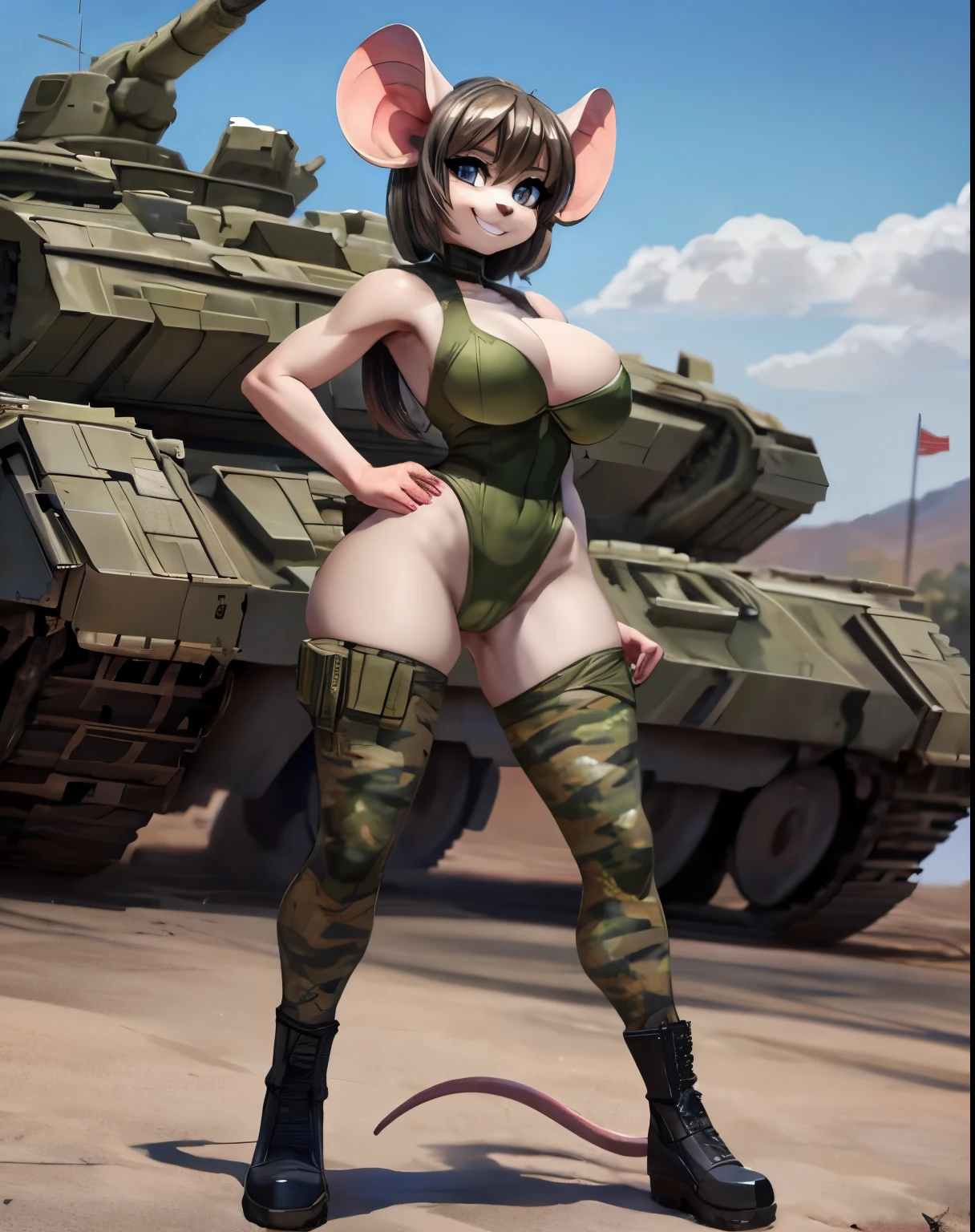uploaded on e621, by Pixelsketcher, by Bayard Wu, by Thomas Benjamin Kennington, by Einshelm, solo anthro, young girl, ((Portrait)), ((military uniform:1.4)), warhammer 40 000, ((camouflage clothing:1.3)), (legwear, sexy thighhighouth open)), (detailed Bonifasko lighting), (Detailed fur), (detailed skin), (Cinematic lighting), ((Detailed background, military camp) (Surrounded by lustful soldiers)), (NSFW:1.3), (half body shadow), [Backlighting], [explict content], [sharp-focus], (????????????????????), (shaded), (Masterpiece), Long hair, Average Breasts, (Fluffy bunny, white bunny, young bunny), (fluffy fur, fluffy tights, fluffy cleavage), Wavethesallow Face, furry fantasy art, anthro art, commission for high res, Furry art, pov furry art, Sakimichan is beautiful, Masterpiece, Best Quality, Detailed image, Bright colors, Detailed Face, perfect lighting, Perfect shadows, Perfect eyes, focus on girl, flawless face, gorgeous body, Hourglass body, shiny body, feet focus, Fluffy, fluffy girl, Body fur, Animal nose, bunny muzzle, gaze at the viewer, half closed eyes, 1girl, full body, (Masterpiece), (Best Quality), (illustartion), (Cinematic lighting), Detailed fur, (??????), Furry, anthro, (attractive body), sexy body, looking a viewer, seductive gaze, Suggested Pose, ((patent leather tight shorts))