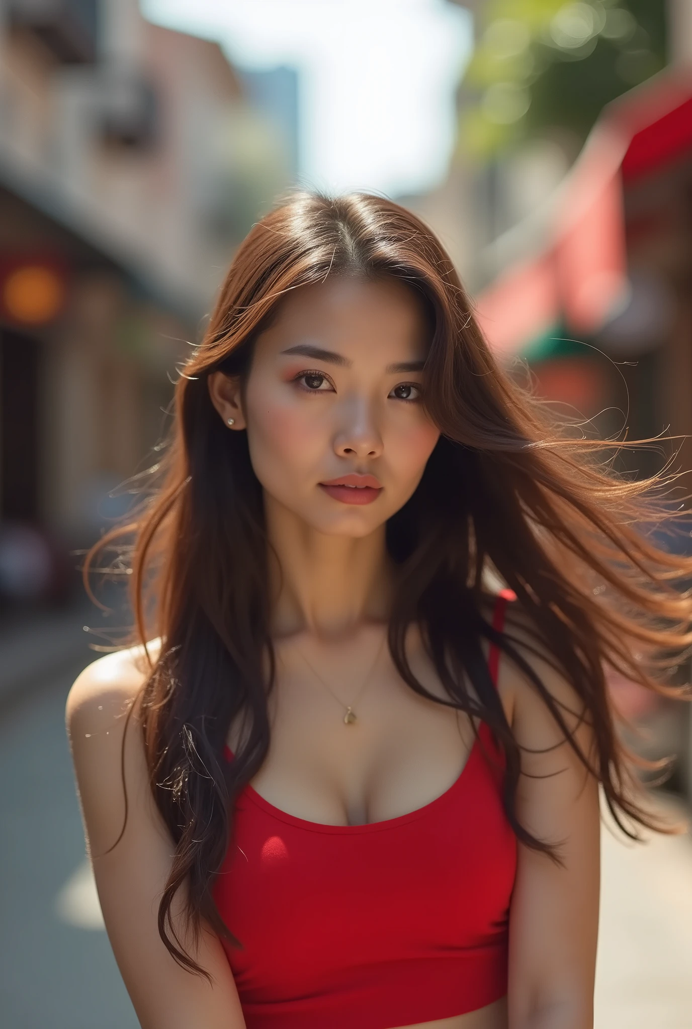 Best quality, masterpiece, ultra high res, (photorealistic:1.4), raw photo, 1girl, DARK hair, shiny skin, WET BODY, dramatic lighting, full body, bitch,breasts cleavage,small size glossy micro bikini, huge breasts,gleaming oily skin