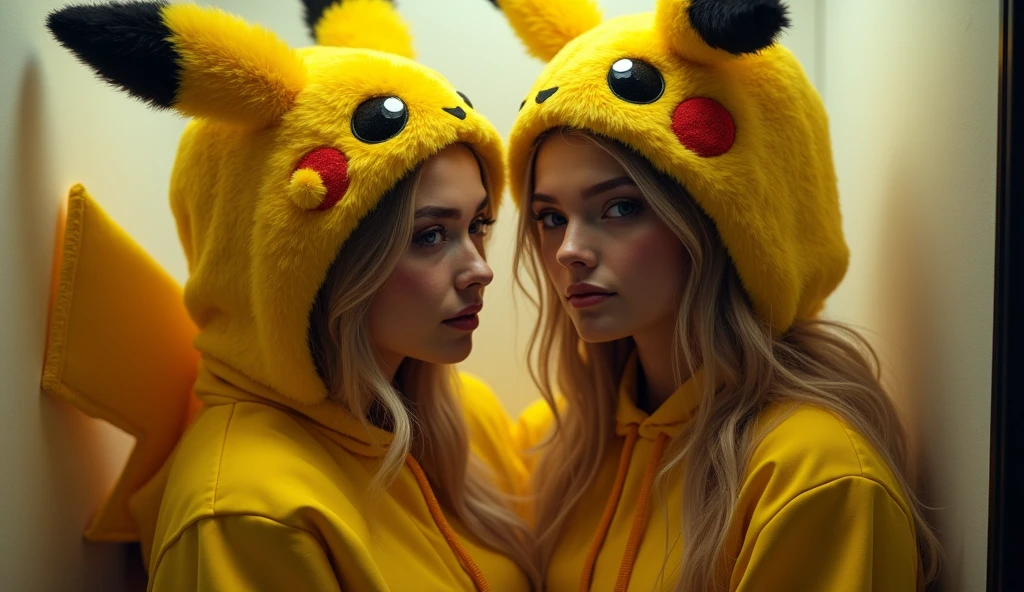 best quality,masterpiece,highres,realistic,anya taylor joy,dress up as Pikachu,Retail packaging style 90s polaroid, ethereal,by Saul Leiter, Jamel Shabazz, Nan Goldin . Vibrant,enticing, commercial, product-focused, eye-catching, professional,highly detailed
