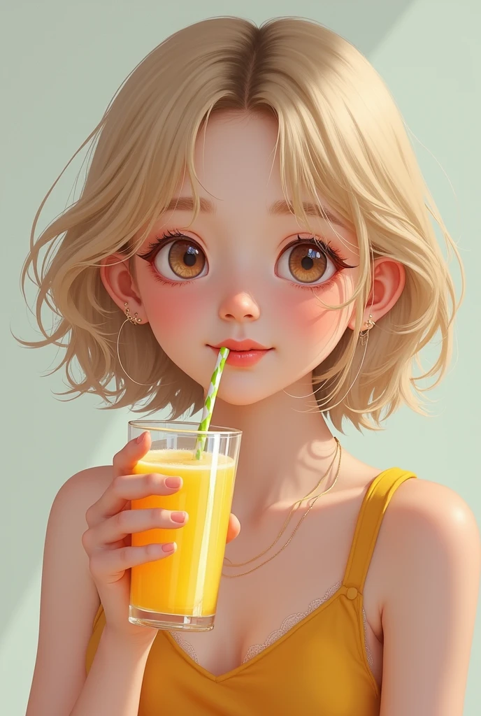 1 girl, cute outfit, plunging neckline, breasts over exposed, puckering mouth, holding lemon slice, comical, full body, detailed realistic portrait, high quality, 8k, photorealistic, studio lighting, masterpiece, beautiful detailed eyes, beautiful detailed lips, extremely detailed face, long eyelashes, elegant, glamorous, intriguing, dynamic pose, natural lighting, warm color palette, cinematic composition