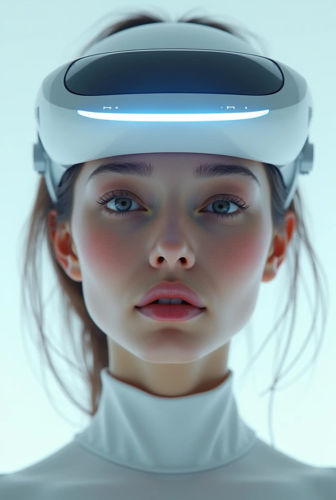A women wearing an apple vision pro - SeaArt AI