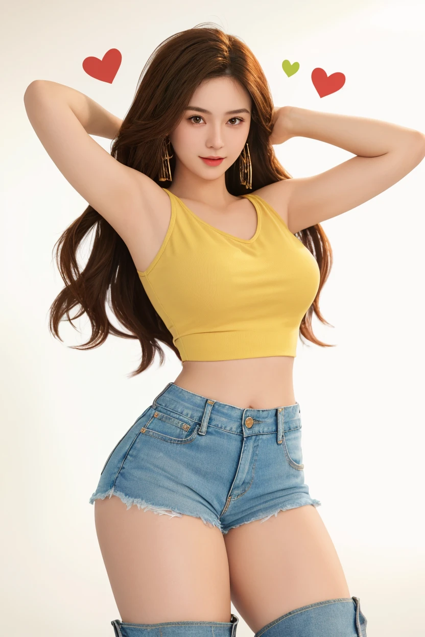 (realistic, best quality, ultra high resolution, Highly detailed eyes and face:1.3),(1 woman, alone:1.3),skirt,bijouterie,long_hair,necklace,earring,(pantyhose:1.2),perfect body,standing,big bust,upper body,split,looking at viewer,(wide hips,small_waist),off shoulder_dress,