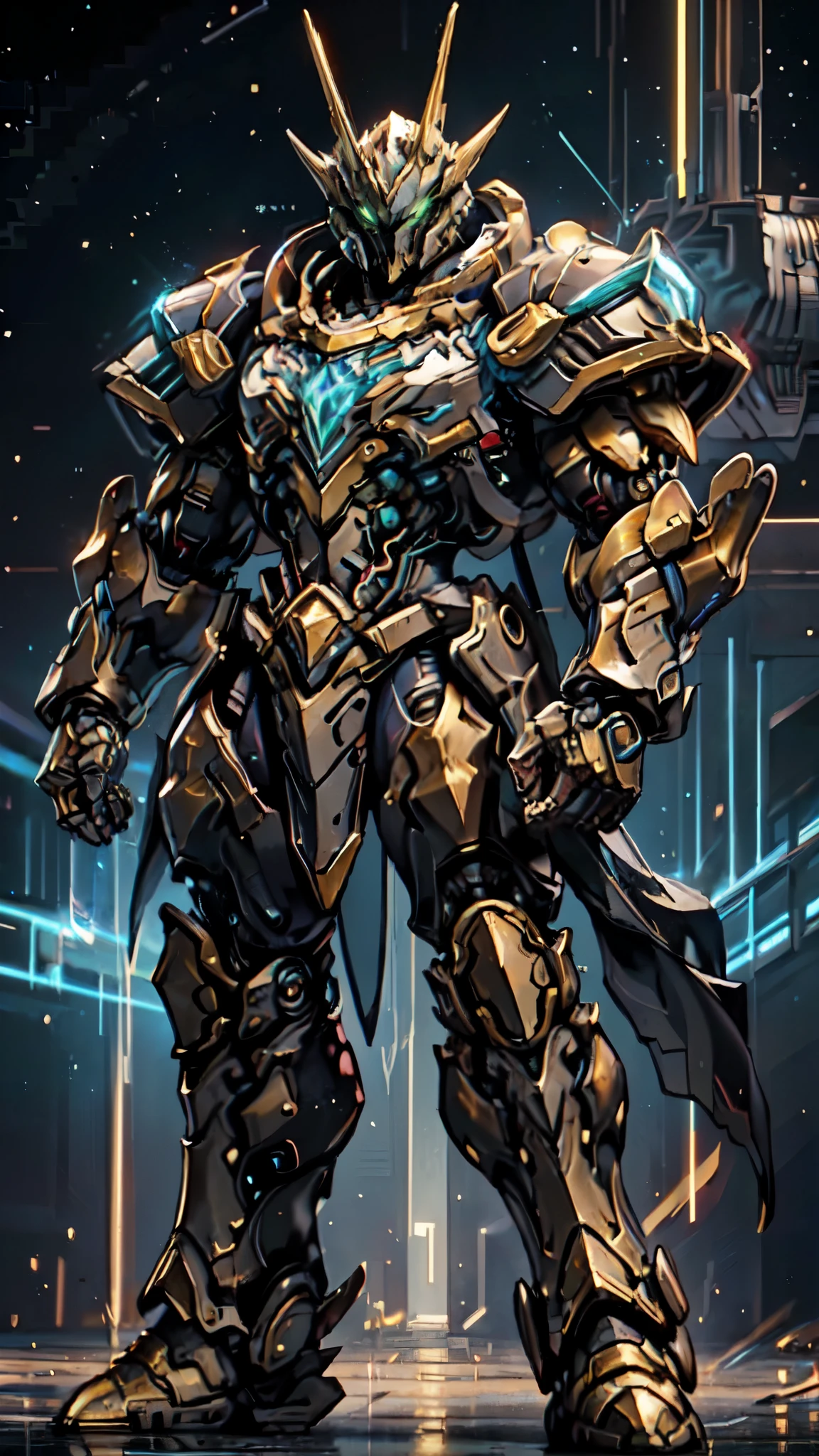 (masterpiece:1.5, best quality:1.5, extremely delicate:1.5), ((male:1.5)), a man wearing a full-face helmet, a biotech armored combat suit, green eyes, (a composite layered chest armor), fully enclosed shoulder guards, matching arm and leg guards, a belt of gemstone, (the color scheme is primarily Red with Silver and Yellow accents), the design balances heavy with agility, a high-tech bio-mecha armor, (Armor Concept Inspired by Space Marines, stand of a futuristic sci-fi city), this character embodies a finely crafted fantasy-style armored hero in anime style, exquisite and mature manga art style, (element, plasma, energy, the armor glows), metallic, high definition, highres, ultra-detailed, ultra-fine painting, professional, perfect body proportions, golden ratio, anatomically correct, symmetrical face, extremely detailed eyes and face, high quality eyes, creativity, RAW photo, UHD, 32k, Natural light, cinematic lighting, masterpiece-anatomy-perfect