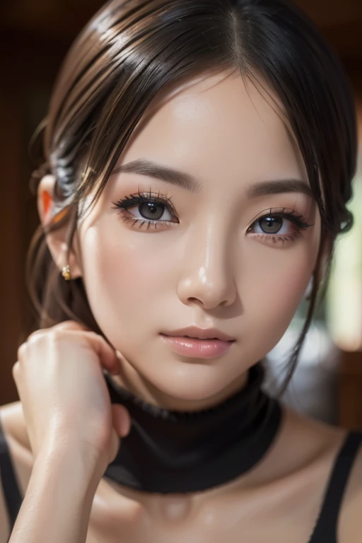 (table top:1.4, Photoreal:1.4, 8K), highest quality, masterpiece, ultra high resolution, perfect dynamic composition, big face、round face、((light brown hair:1.4、half updo:1.4))、Highly detailed skin and facial textures:1.3, Detail of limbs, Cute sexy 30 year old Japanese nurse, (tanned skin:1.2), ((completely enchants you:0.9)), hospital examination room, Stethoscope, ((race queen of hireg-cut:1.4, )),(cleavage, Medium chest), (look away、beautiful eyes, black eye, Eyes that feel beautiful eros:0.85), sexy face:0.4, (closed mouth、small mouth、thick lips、A taste of beautiful eroticism:0.85), ((Too cute beauty:0.9))、natural makeup, taken from above, look above
