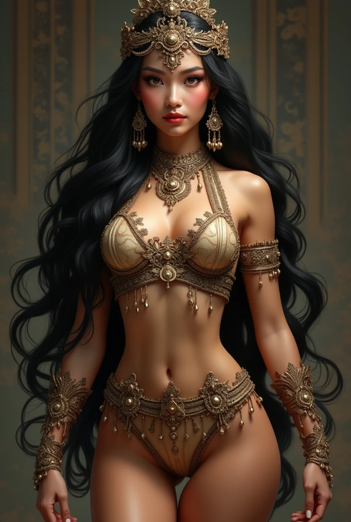 A masterpiece ultrarealistic ultra detailed body portrait of a very beautiful barbarian woman, Bronze Age, feminine, massurrealism. medium shot, intricate, elegant, standing, by stanley artgerm lau, wlop, rossdraws, james jean, andrei riabovitchev, marc simonetti, oiled porcelain skin, real black ambience 🖤 semi clothed 