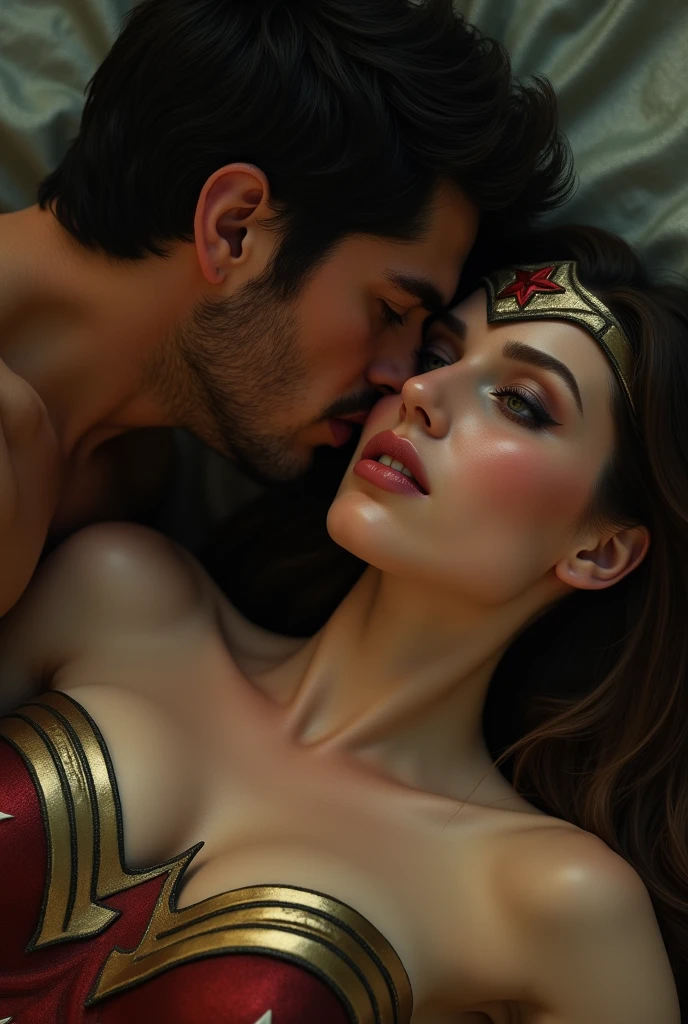 cinematic photo, SittingBlowjobQuiron pose, wonder woman, 35mm photograph, film, professional, 4k, highly detailed
