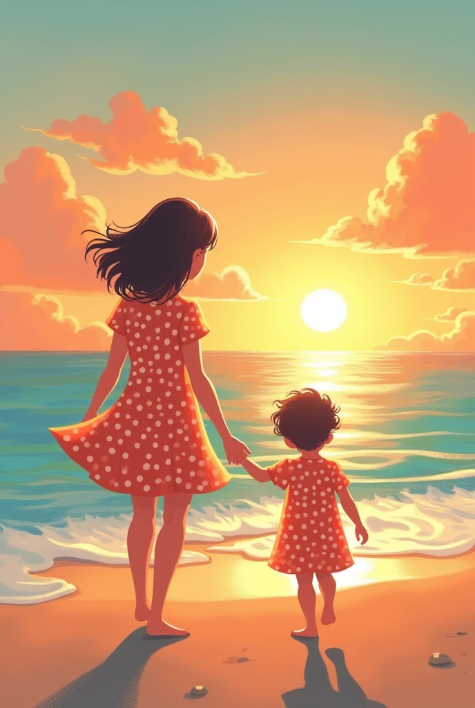 ???, toddler, beach, anime, open legs