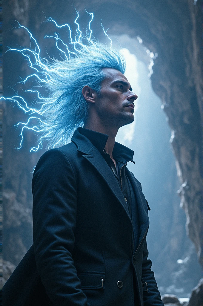 A guy is out in the multiverse his hair is shiny lightning he is so handsome