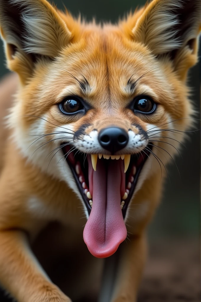 anthro, blurred_background, bodily_fluids, detailed_mouth, dripping, drooling, looking_at_viewer, male, mouth_shot, open_mouth, open_smile, outside, saliva, saliva_drip, saliva_on_tongue, saliva_string, salivating, solo, teeth, tongue, tongue_out, whiskers, domestic_ferret, mammal, mustelid, musteline, true_musteline, weasel